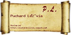 Puchard Lívia névjegykártya